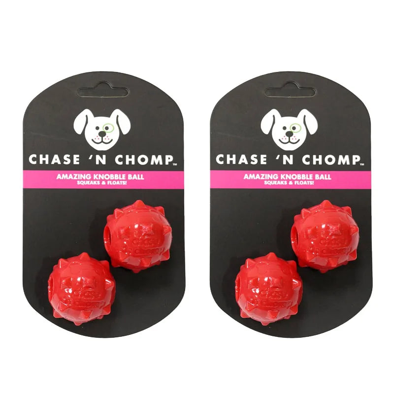 CAITEC Dog Toys Mini Squeaking Ball Soft Floatable Springy Great for Tossing and Chasing Best for Mini or Small Dogs
