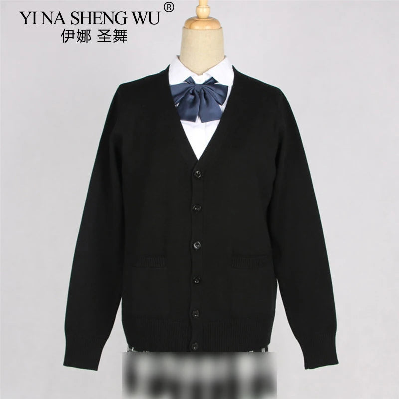 School JK Uniform Sweater Coat Anime Cosplay Costumes Cardigan Outerwear Sweater 16 Colour Long Sleeve Knitting Coat For Girls