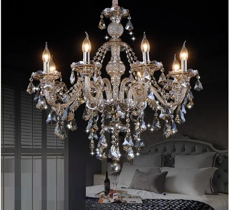 Modern Crystal Led Chandelier Cognic/TR GOLD/Silver K9 Large 6/8/10/15/18 Arm Living Room Lustres De Cristal Lighting Fixture