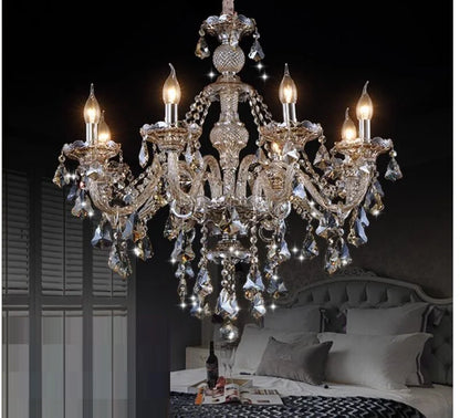 Modern Crystal Led Chandelier Cognic/TR GOLD/Silver K9 Large 6/8/10/15/18 Arm Living Room Lustres De Cristal Lighting Fixture
