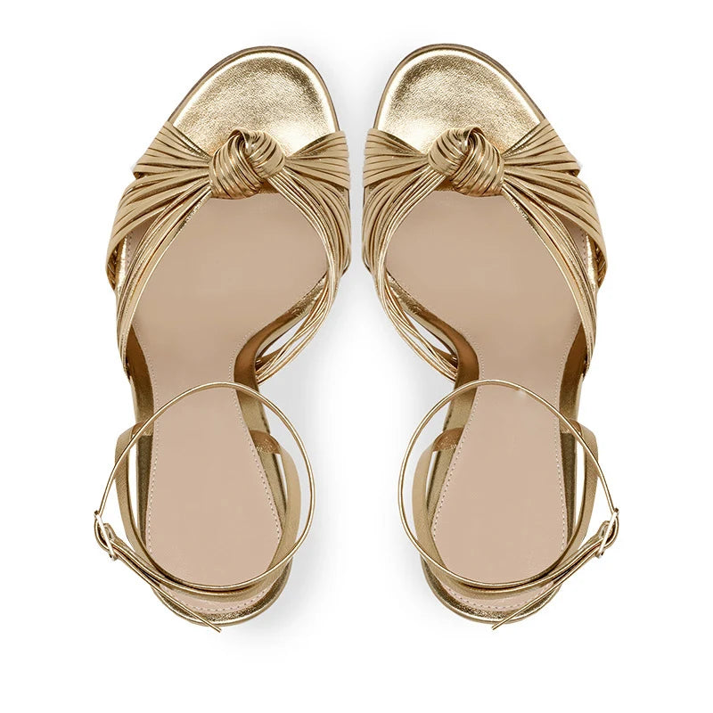 【Measure Your Feet Length Before Order】Strappr Luxury Sandals Elegant Women's Designer Ladies High Heeled Wedding Shoes 7-I-SL-3