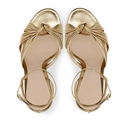 【Measure Your Feet Length Before Order】Strappr Luxury Sandals Elegant Women's Designer Ladies High Heeled Wedding Shoes 7-I-SL-3