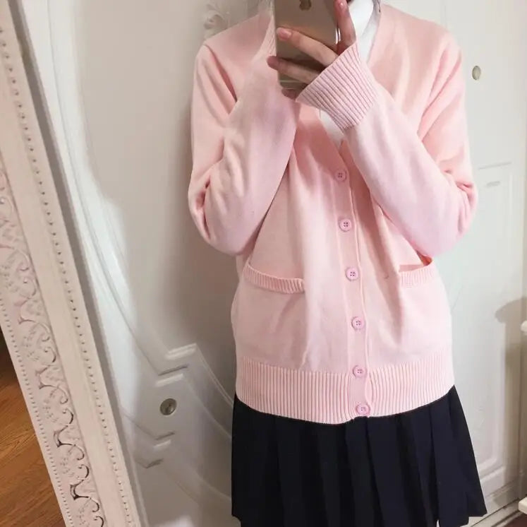 Japanese JK High School GIRL Women Sailor Suits Uniform COSPLAY SWEATER LOVE LIVE SWEATER Himiko Toga SWEATERSHIRT JKA3