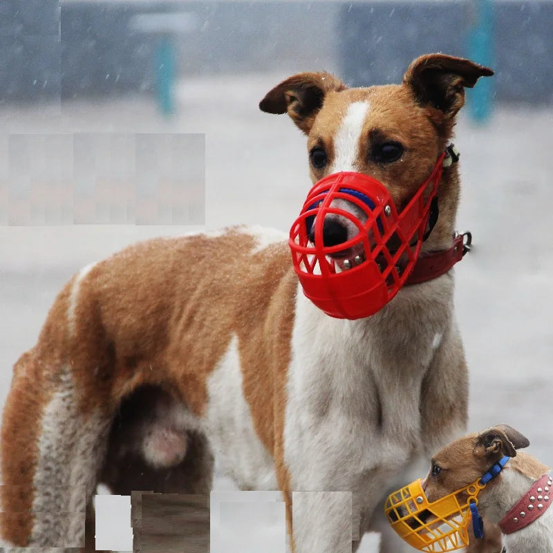 Pet Dog Muzzle Breathable Basket Muzzle Large Dogs Stop Biting Barking Chewing For Greyhound Gree Whippet Dogs Supplies