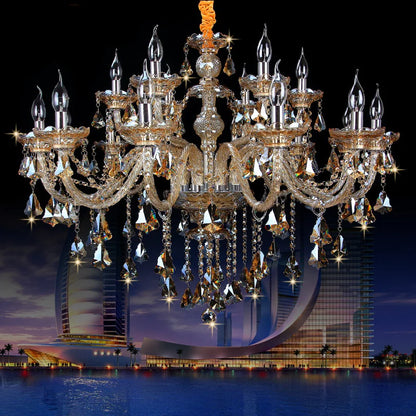 Modern Crystal Led Chandelier Cognic/TR GOLD/Silver K9 Large 6/8/10/15/18 Arm Living Room Lustres De Cristal Lighting Fixture
