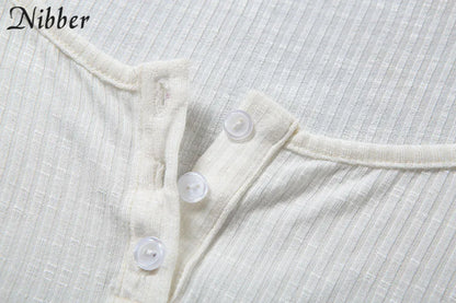 Nibber harajuku simple white slim fit soft woman tshirt croptop summer casual Basic streetwear female pure square collar tee top