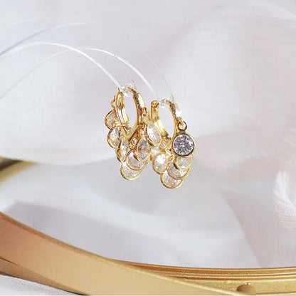 2023 New French Fashion Earring Temperament Luxury Top Quality Zircon Earrings 2021 Trend Personalized Luxury Jewelry Pendant