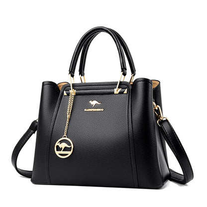 Casual Tote Women's Soft Leather Handbag Luxury Designer 3 Layers Shoulder Crossbody Bag Lady Large Capacity Shopper Sac A Main
