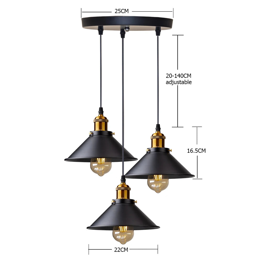 Vintage Pendant Lights Loft Russia Pendant Lamp Retro Hanging Lamp Lampshade For Kitchen Dining Bedroom Home Lighting E27