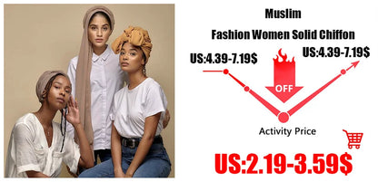 New Fashion Women Solid Chiffon Headscarf Ready To Wear Instant Hijab Scarf Muslim Shawl Islamic Hijabs Arab Wrap Head Scarves