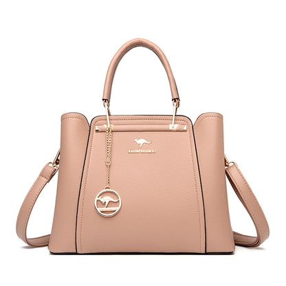 Casual Tote Women's Soft Leather Handbag Luxury Designer 3 Layers Shoulder Crossbody Bag Lady Large Capacity Shopper Sac A Main