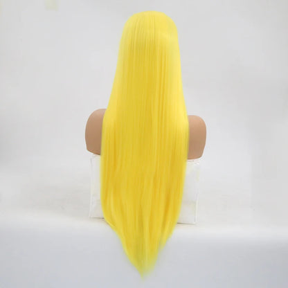 Charisma Blond Wigs Synthetic Lace Front Wig Long Silky Straight Lace Front Wig Heat Resistant Fiber Hair Cosplay Wigs For Women