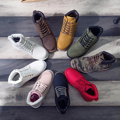 Unisex Women Boots New Riding Equestrian Shoes Woman Casual High Top Snow Boots Ladies Fashion Western Boots High Quality Men