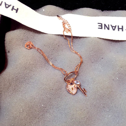 Korean Fashion Exquisite Luxury Lady Bracelets Buckle AAA Top Quality Bangles Shine Women Trend Charm Jewelry Romantic Pendant