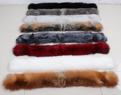 New Winter Lady Natural Luxury Real Fox Fur Scarf Shawl Full Pelt Warm Soft 100% Genuine Fox Fur Scarves Women Real Fur Muffler