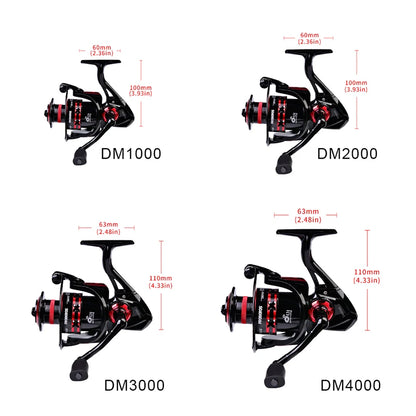 PROBEROS Spinning Reel 9-23KG Max Drag Fishing Reel 1000-8000 Series CNC Mechine Fishing Wheel Metal Spool Saltwater Carp Reel