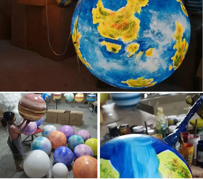 Planet Pendant Lights Sun Earth Moon Novelty Creative Atmosphere Light  Hanging Lamp Bedroom Home Decoration Hallway Luminaire