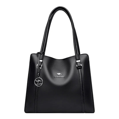 Genuine Soft Pu Leather Handbags for Women Vintage Shoulder Tote Bag Luxury Designer Ladies Large Capacity Purse Bags Sac A Main