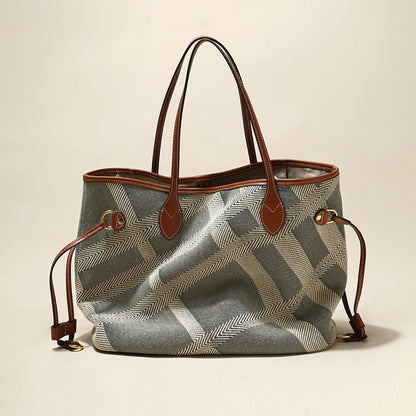 Elegant Ladies Durable Canvas Beach Tote Bag 2026 Shopper Big Handbags and Purses For Female Designer Women's Shoulder Bag