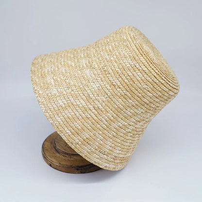 Handmade Summer Hats For Women Ladies Sun Hat Ribbon Bowknot Beige Straw Hat Adjuatble Beach Hat Wide Brim Kentucky Derby Hat