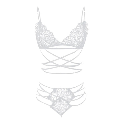 Sexy Lingerie Pornos Suit Corset Bandage Push Up Lace Bra Tops Panties Underwear Set Sleepwear Pajamas Erotic Costume Intimates