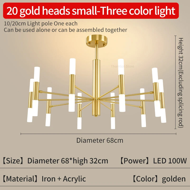 Lights For Living Room Dining Room Nordic Pendant Light Modern Ceiling Chandeliers Bedroom Decoration Lamp Gloden Light Fixrurn