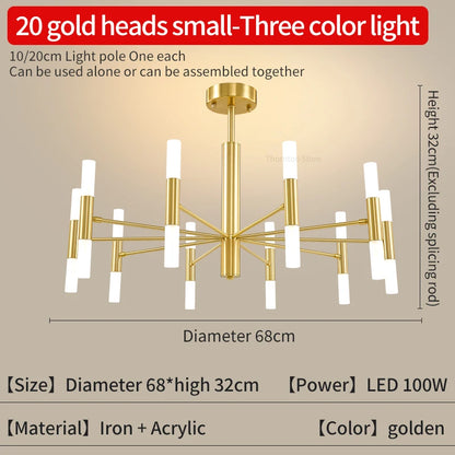 Lights For Living Room Dining Room Nordic Pendant Light Modern Ceiling Chandeliers Bedroom Decoration Lamp Gloden Light Fixrurn