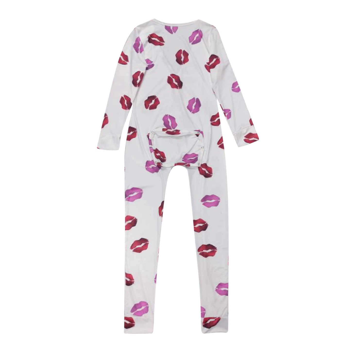 Sexy Women Pajamas Onesies Button-down Front Buttoned Flap Adults Pyjama Plaid Cow Print V-neck Long Sleeve Jumpsuit Sleepwear
