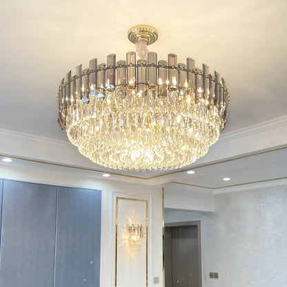 Ceiling Lamp For Living Room  Round Crystal Kitchen Lamp Simple Modern Atmosphere Bedroom Dining Room Lamp Light Pandant lights