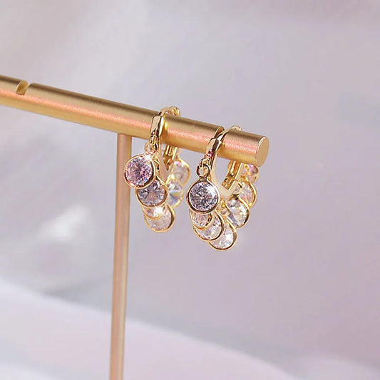 2023 New French Fashion Earring Temperament Luxury Top Quality Zircon Earrings 2021 Trend Personalized Luxury Jewelry Pendant