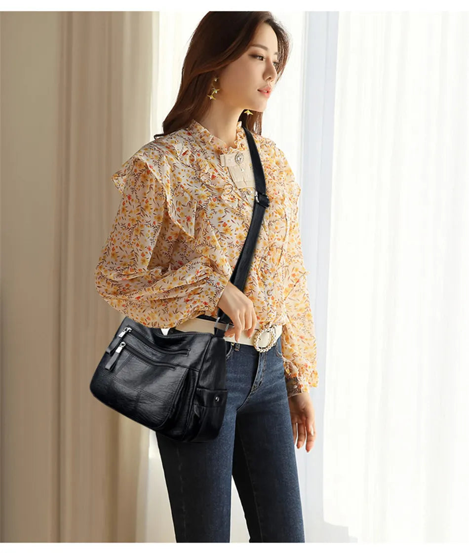 High Quality Leather Luxury Handbags Ladies Bag Designer Shoulder Crossbody Bags For Women 2024 New Bolsa Feminina Sac A Main