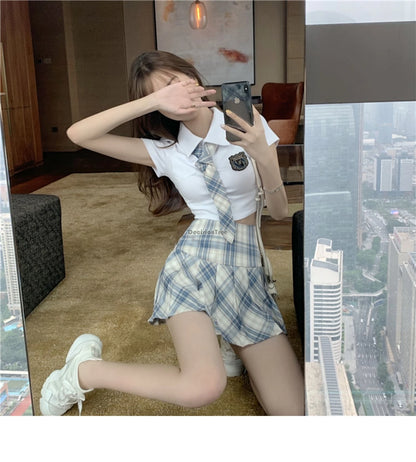 2025 school dresses sailor suit plain pleated skirt jk uniforms cosplay college middle school costume short skirt jk suit girls