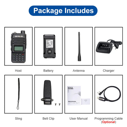 Retevis RT85 Walkie Talkie Long Range Ham Two-way Radio Station Walkie-talkies VHF UHF Dual Band Amateur Portable Radio Hiking