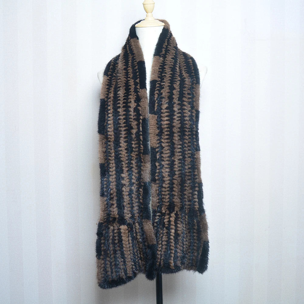 2026 Lady Luxury Authentic Mink Fur Shawl Scarf Winter 100%Natural Mink Fur Real Scarf Shawl Fashion Genuine Mink Fur Ponchos