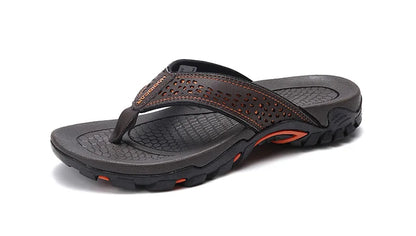 Summer Outside PU Leather Mens Flip Flops Slippers Outdoor Beach Shoes Flip Flop Plus Big Size 49 50 51 52 Hot Sale Dropshipping