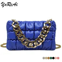 YoReAi New 3D Gun Shaped Chains Women Shoulder Bags Luxury Leather Crossbody Bag Lady High Quality Small Purses Clutch for Girls