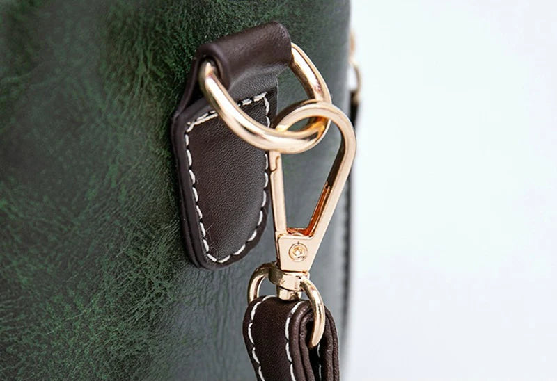 New Arrival PU Leather Bucket Shoulder Bags for Women Solid Color Crossbody Small Handbag Zipper Phone Purse Messenger Bag Pouch