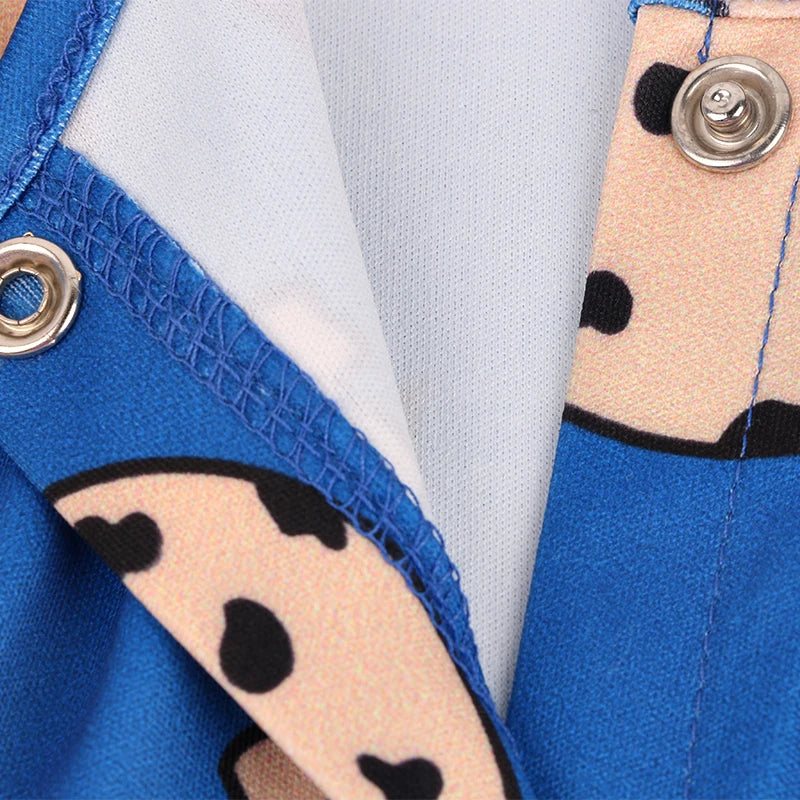 Cartoon Cookies Printed Women Sexy Oneies Bodycon Jumpsuit Romper Long Sleeve HomeWear Tracksuit Playsuit Pajama Onesies
