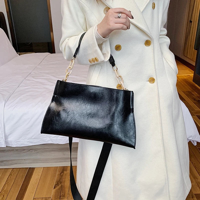 2026 New Design Handbags Women Shoulder Bag Soft Synthetic Leather Crossbody Large Capacity Fashion Female Underarm Bags