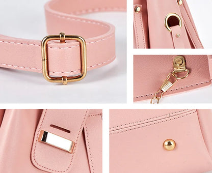 Fashion Women Bucket Handbag Large Capacity PU Leather Shoulder Bag Female  Wild 3 Pcs Set Retro Tote Tassel Messenger Bags 2026