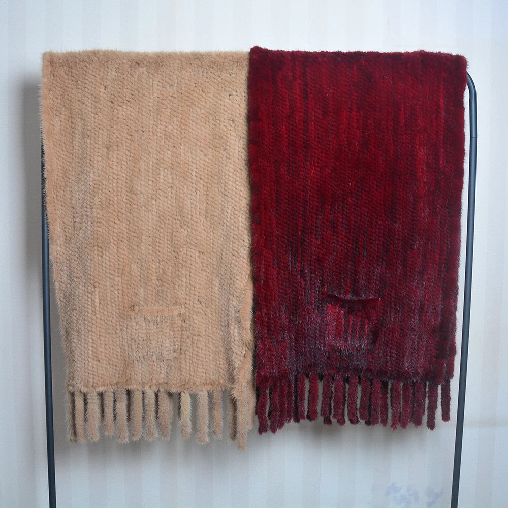 2026 Lady Luxury Authentic Mink Fur Shawl Scarf Winter 100%Natural Mink Fur Real Scarf Shawl Fashion Genuine Mink Fur Ponchos