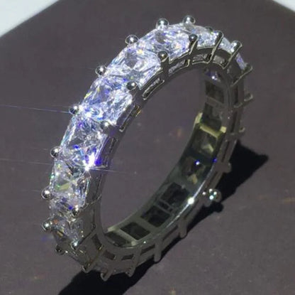 Wholesale Eternity Band Promise ring 925 Sterling silver Diamond cz Engagement Wedding Rings for women Men Finger Party Jewelry