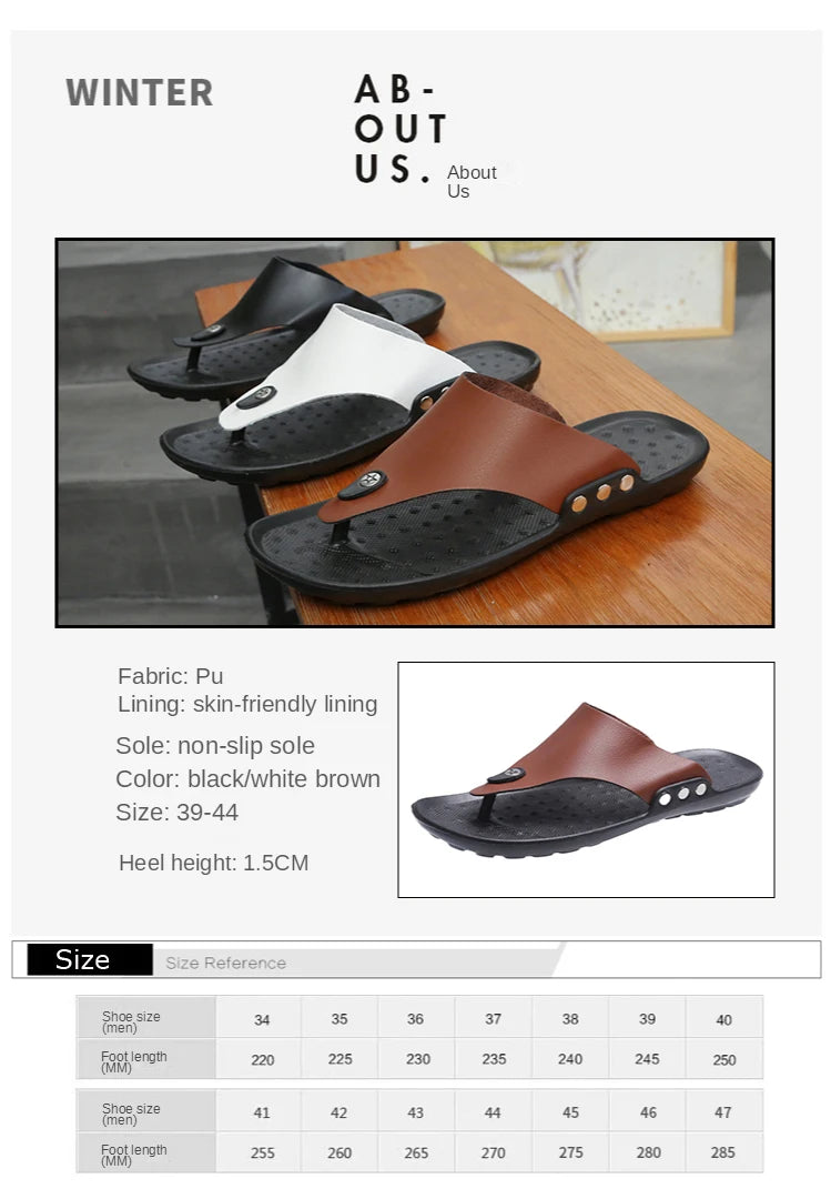 YRZL Slippers Summer Flip-Flops for Men Beach Slippers Brown Sandals Comfortable Shoes Non-Slip Bathroom Shoes  Men Slides