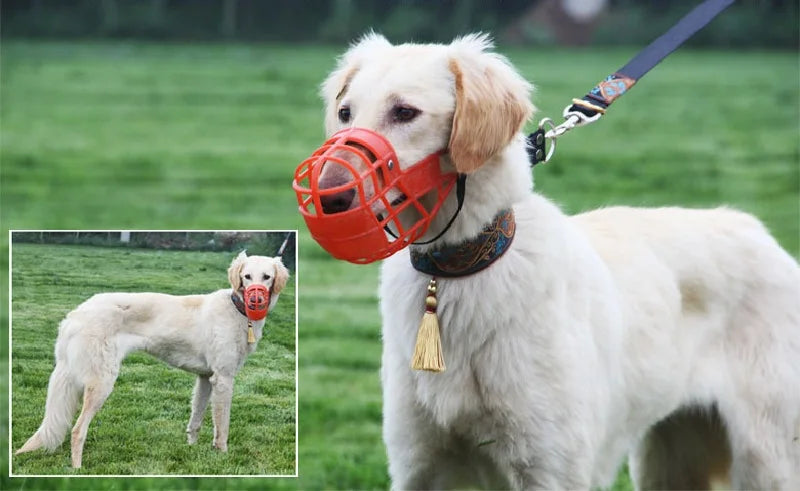 Pet Dog Muzzle Breathable Basket Muzzle Large Dogs Stop Biting Barking Chewing For Greyhound Gree Whippet Dogs Supplies