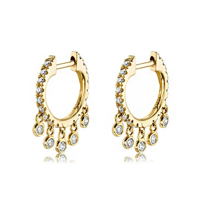 2023 New French Fashion Earring Temperament Luxury Top Quality Zircon Earrings 2021 Trend Personalized Luxury Jewelry Pendant