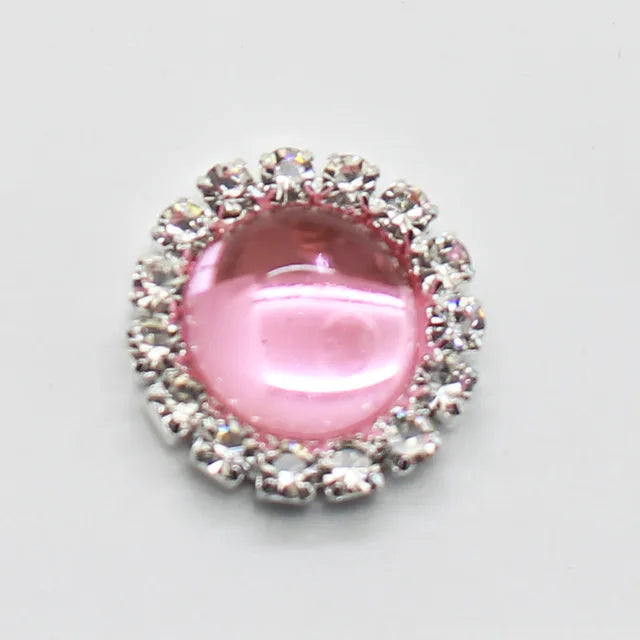 NEW Style 10pcs 15mm Glossy beads Round Diy jewelry Accessories Rhinestone Plate Wedding Invitation Clothing Accessories