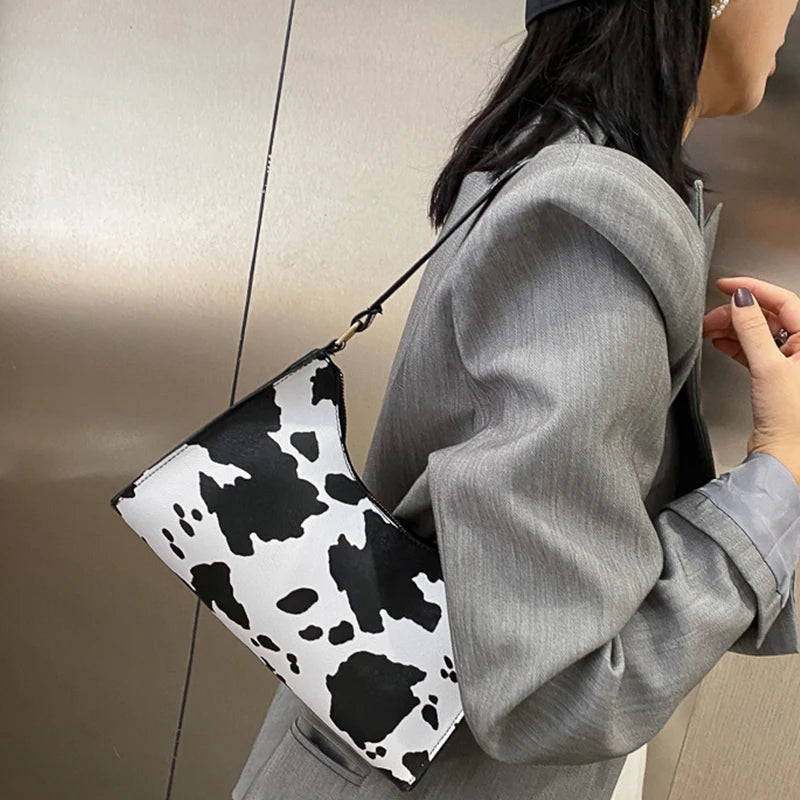 Gusure Fashion Leopard Pattern Shoulder Women Bag Hand Bag Personality Wild Pu Leather Designer Purses and Handbags