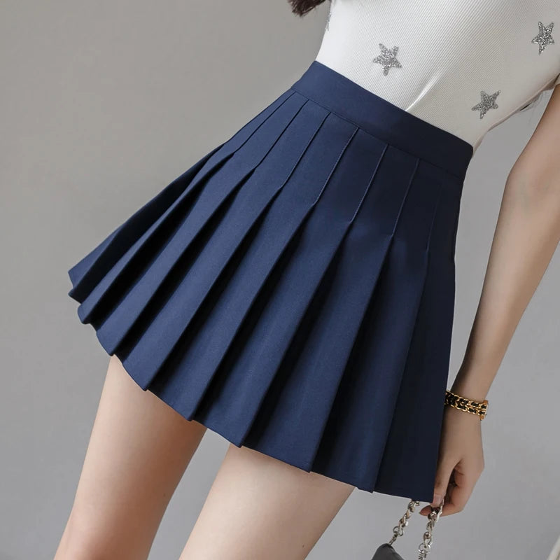 Harajuku 0Women Pleat Skirt 0Preppy Style Plaid 0Mini Cute Japanese School Uniforms Ladies Jupe Kawaii