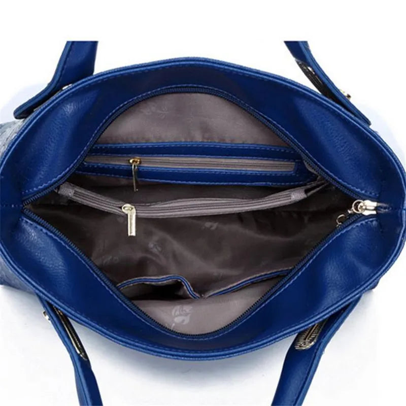 Multifunction 4pcs/Set Women Bag PU Leather Luxury Designer Bags Handbag Messenger Bag Shoulder Bag Wallet Bags Storage Bag