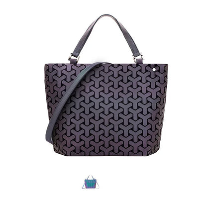 Luminous Bag Sequins Geometric Bags for Women 2024 Quilted Shoulder Bags Laser Plain Folding Female Handbags Bolsa Feminina